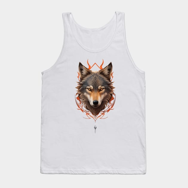 Moonlit Wolf Tank Top by Silvana Collection